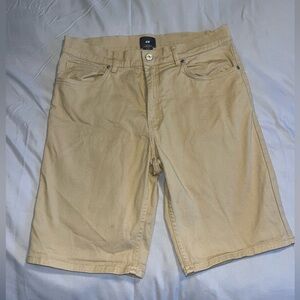 H&M Tan Flat Front Shorts Casual Style